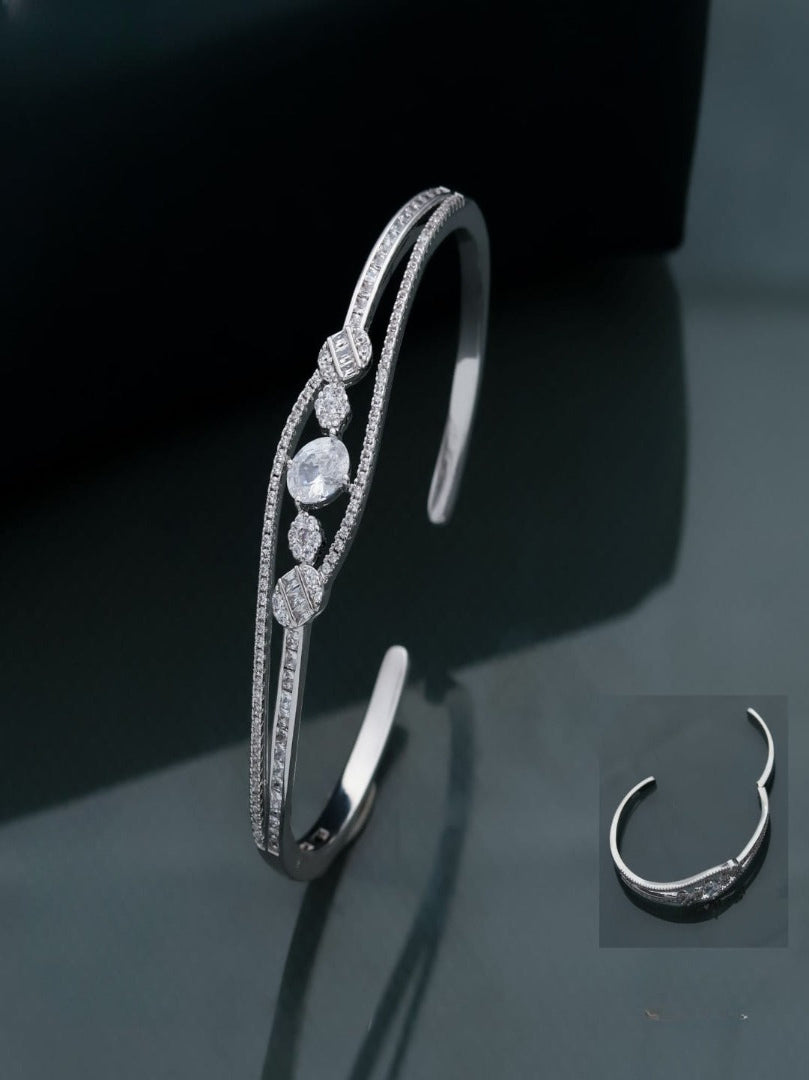 Diamond Cutwork Cuff Bangle