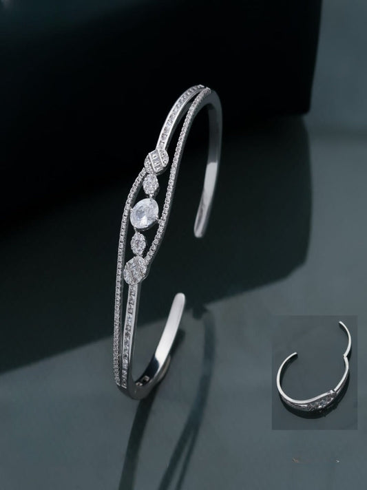 Diamond Cutwork Cuff Bangle